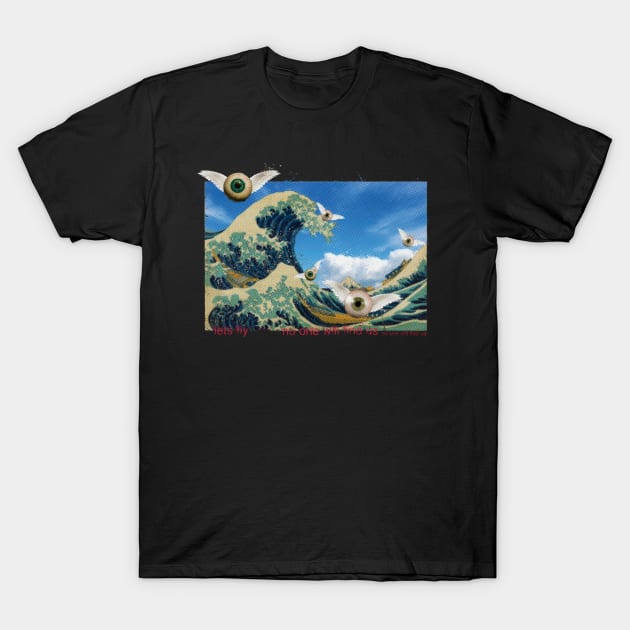 Weirdcore Aesthetic Japanese Wave Kanagawa T-Shirt by DRIPCRIME Y2K